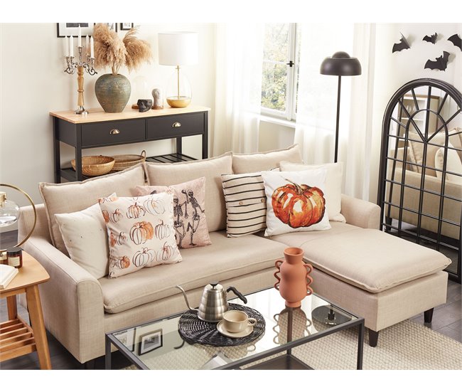 Beliani Cojín decorativo CUCURBITA Beige