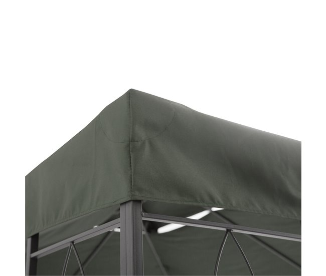 Techo de Repuesto para Cenador Poliéster Outsunny 400x300 Gris