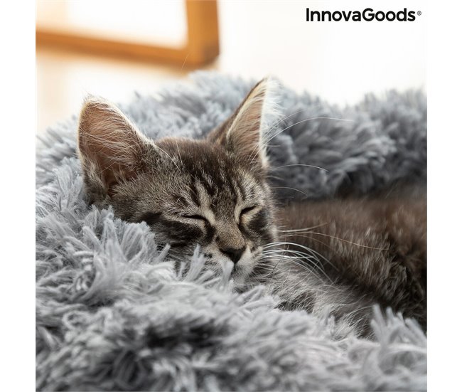 Cama Antiestrés para Mascotas Gris