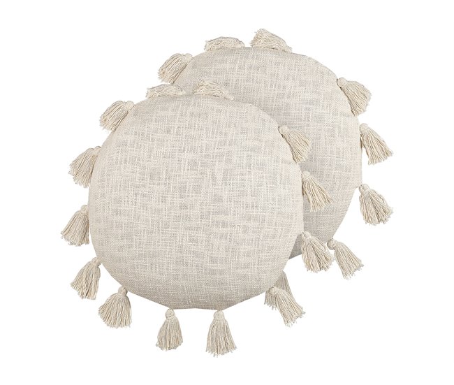 Beliani Cojín decorativo MADIA Beige
