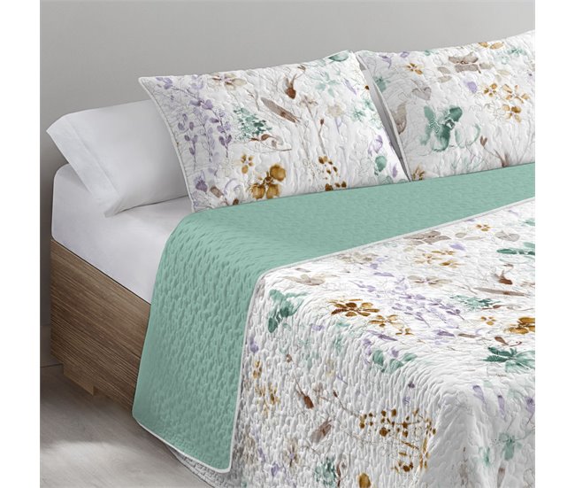 Colcha Bouti Estampada + Fundas Cojines Sortelha 