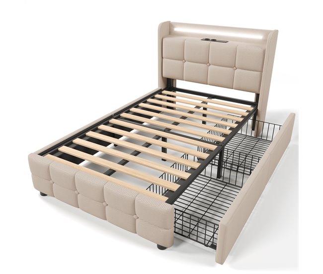 Camas individuales 94x220 Beige