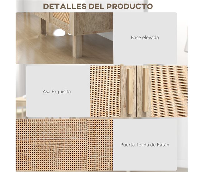 Armario de Salón Melamina de Madera HOMCOM Marron