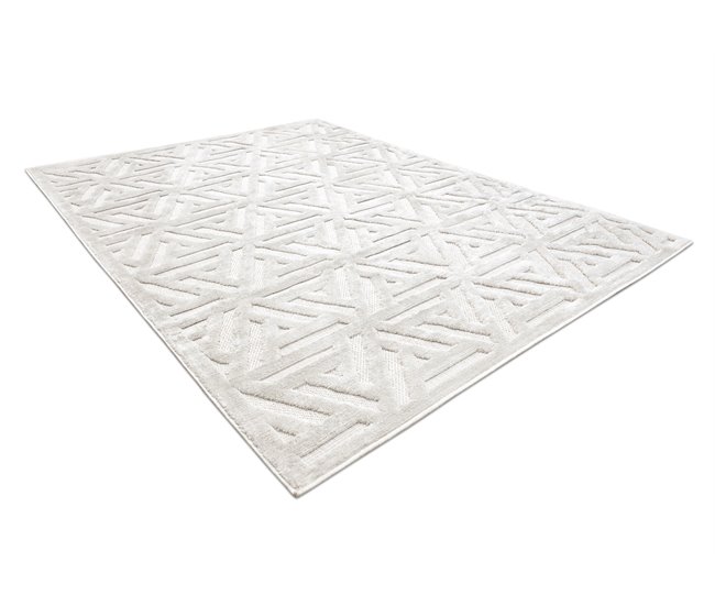 Alfombra SANTO sisal 58503 geométrica 140x190 Crema