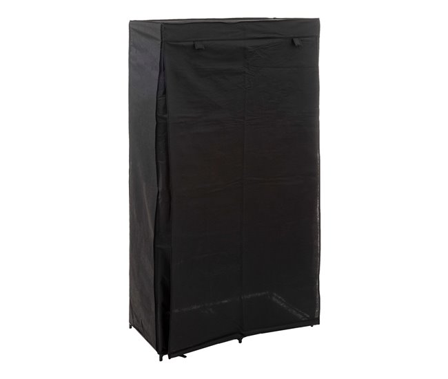 Armario Modular de Tela con Baldas y Barra Negro