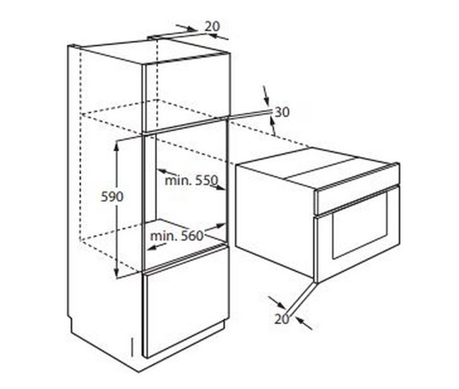 Horno Pirolitico INFINITON P659AT, 70 Litros, 3200 W, 9 Funciones Negro