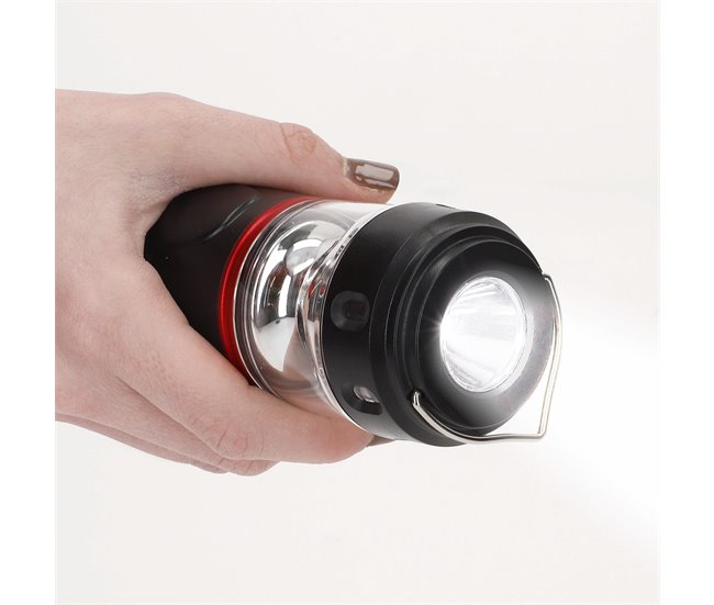 Aktive farol linterna LED trípode 3 en 1 USB y powerbank 220 lúmenes Negro