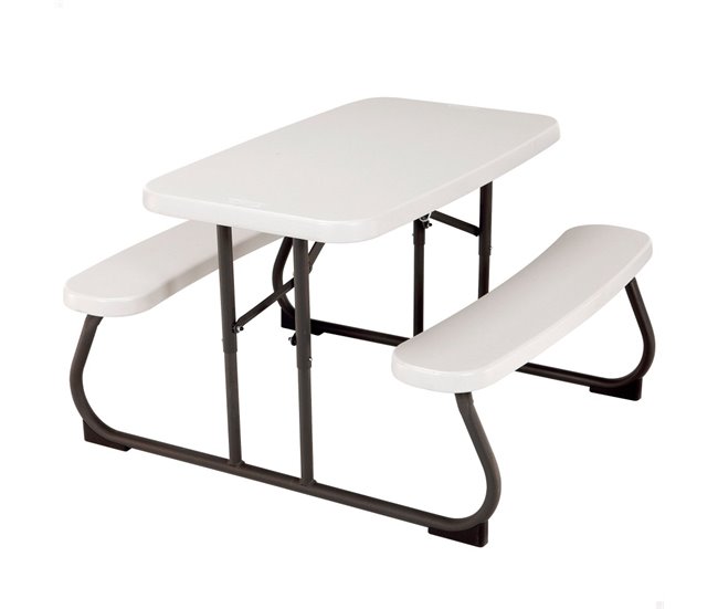 Mesa plegable picnic ultrarresistente infantil LIFETIME 82,5 x 90 x 53,5 cm UV100 Crema