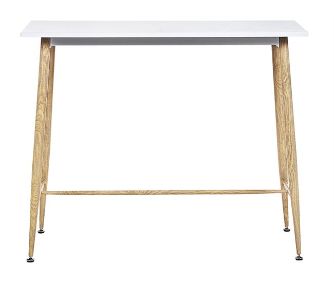 Beliani Mesa de bar CHAVES 50x110 Blanco
