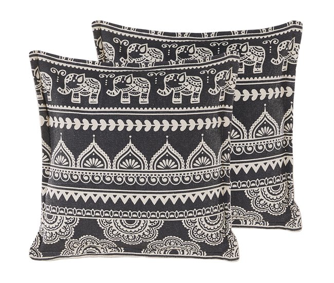 Beliani Cojín decorativo ATABAGI Crema