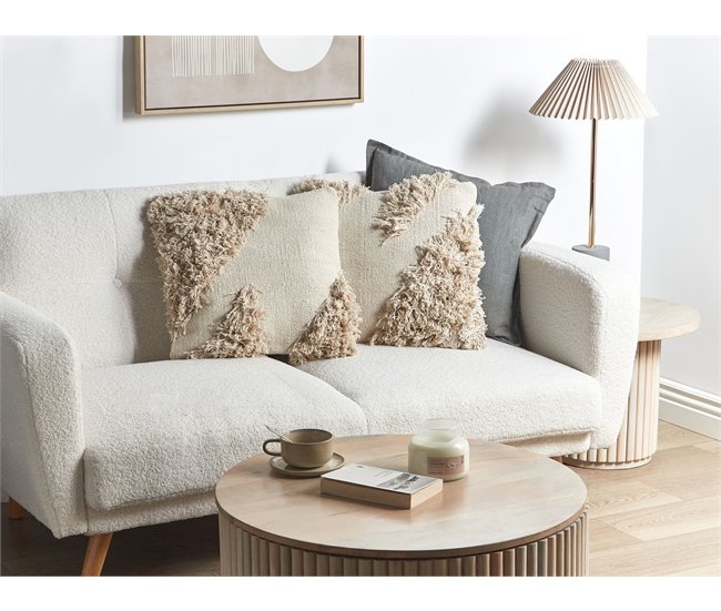 Beliani Cojín decorativo SOURWOOD 45x45 Beige