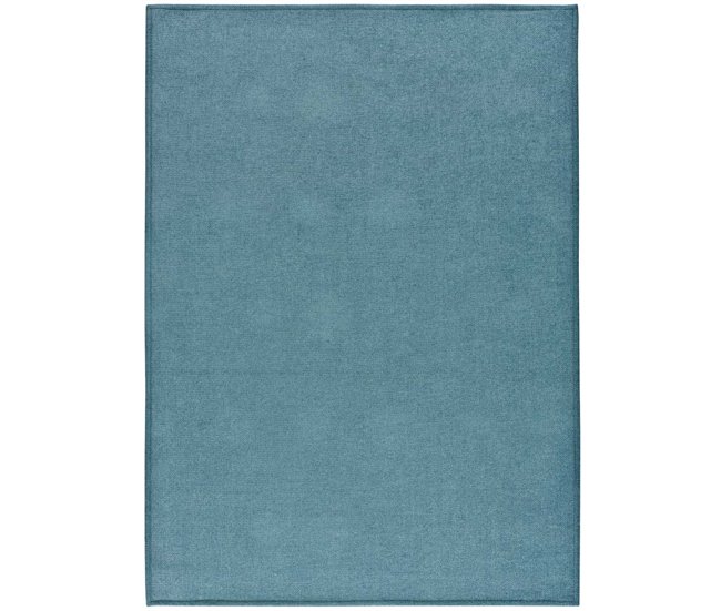 ATTICGO Alfombra lavable lisa en tejido plano Harris 60x120 Azul