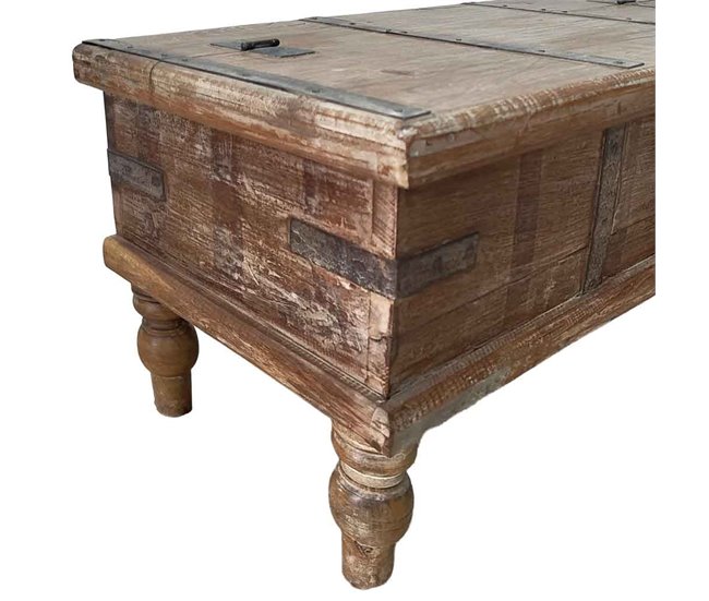 Baúl de madera acabado artesanal Marron
