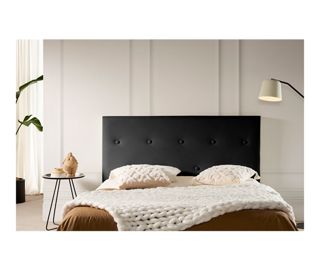 CABECERO TAPIZADO VENICE POLIPIEL  - Moonia 210 Negro