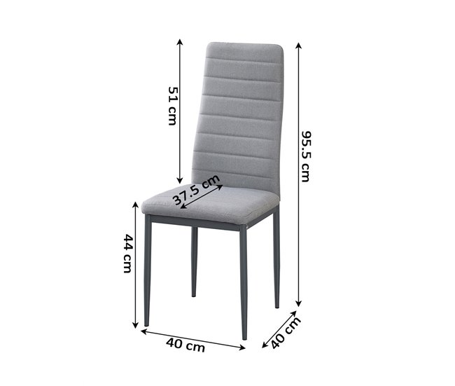 Silla de Comedor en Polipiel/metal Blanco