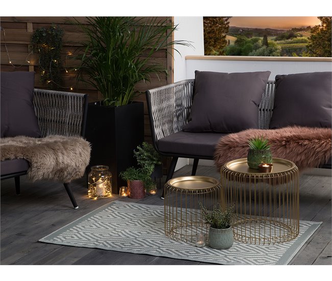 Beliani Alfombra de exterior SIKAR 90x150 Verde