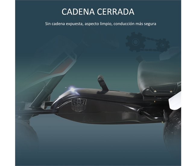 Go Kart a Pedales Infantil Metal y Plástico HOMCOM Multicolor