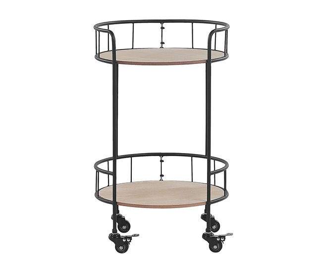Beliani Carrito de cocina HIKO Negro