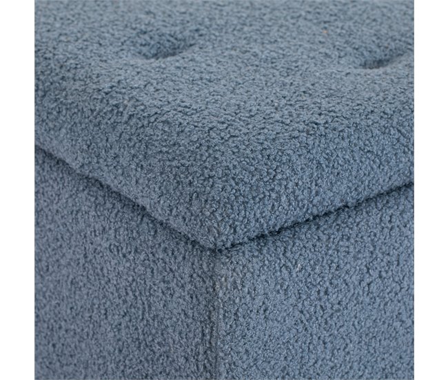 Baúl de Almacenaje Poliéster, Espuma, Madera Goma HOMCOM 38x95 Gris