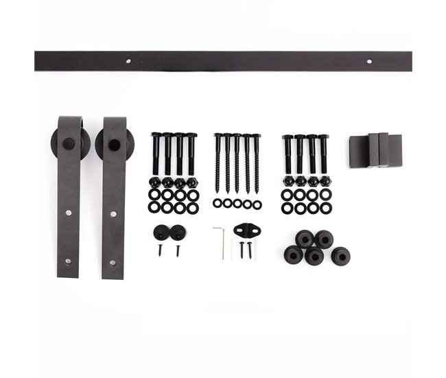 Montaje Puerta Corredera Acero de Carbono HOMCOM 200 Marron