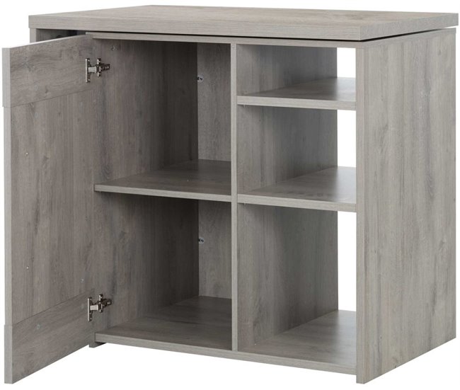 Mesa de cocina extensible y giratoria BOSTON Roble Gris