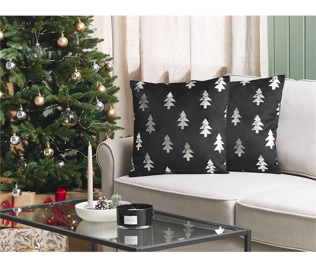 Beliani Cojín decorativo CUPID 45x45 Negro