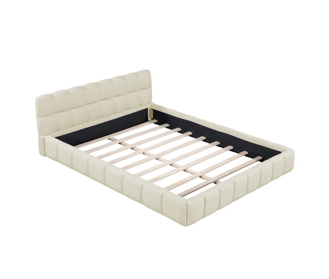 Cama, cama juvenil, cama doble, cama plana 150x213 Beige