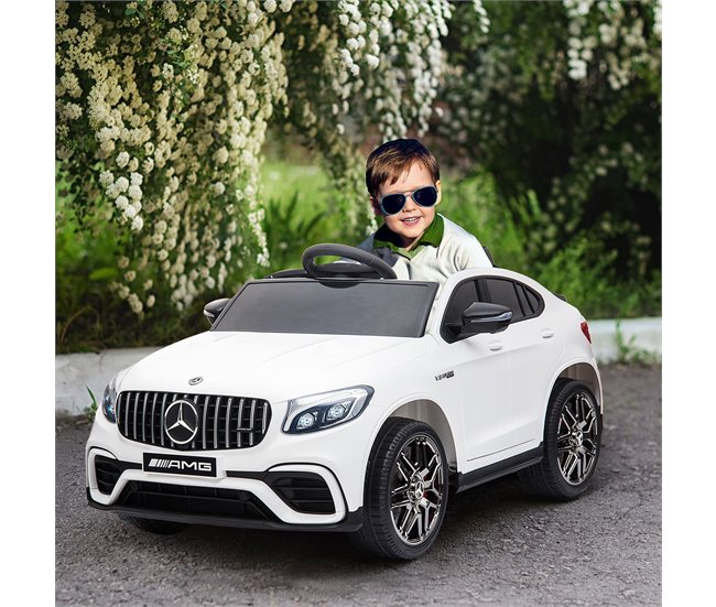 Coche Eléctrico PP, Acero HOMCOM Blanco