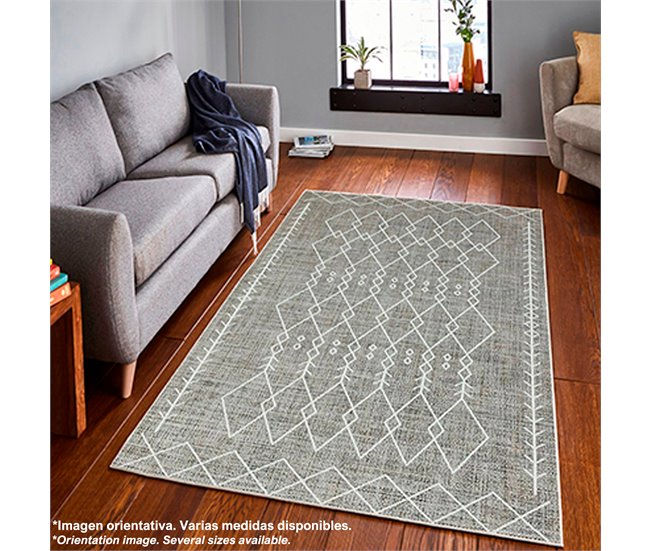 Alfombra De 140 X 220Cm 220x140 Crema