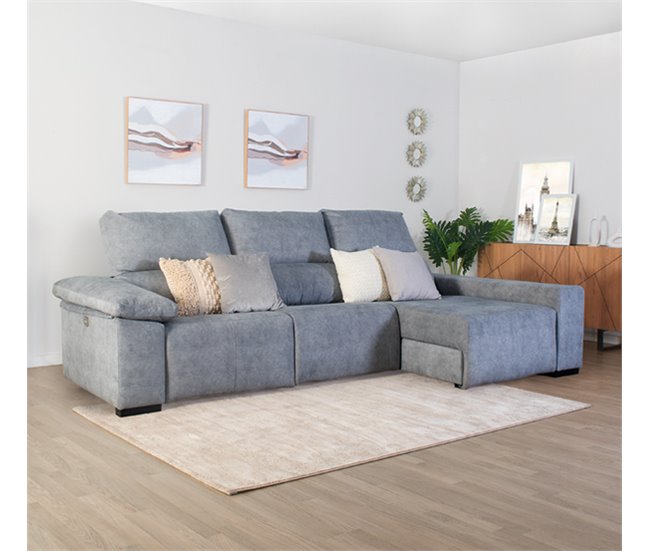 Chaise longue relax eléctrico BALTIA Gris Claro