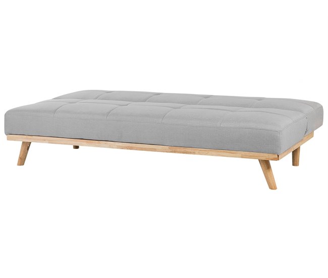 Beliani Sofá cama Poliéster FROYA Gris Claro