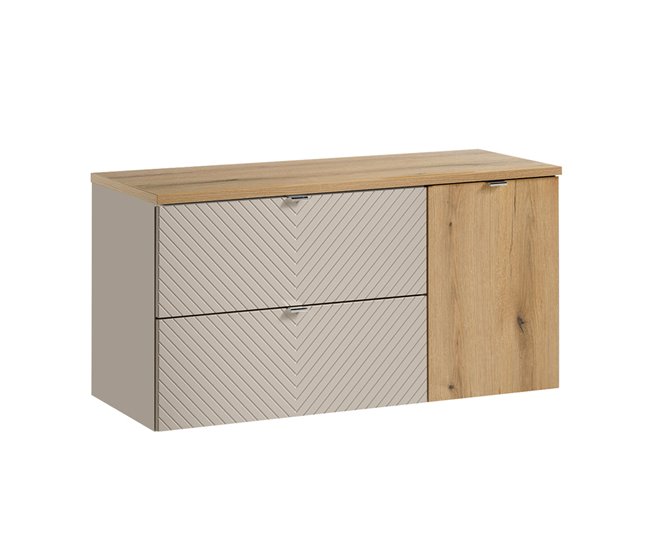 Mueble bajo lavabo cesto de ropa Manoa 120 Beige