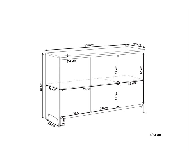 Beliani Aparador MEDFORT Marron