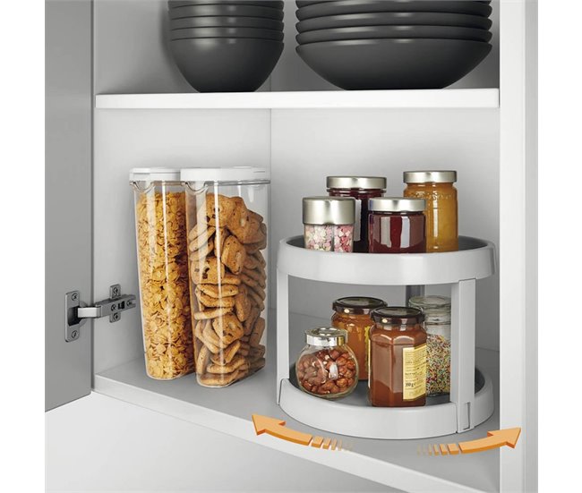 Organizador Giratorio 2 Niveles GIRO 2 de Metaltex Gris