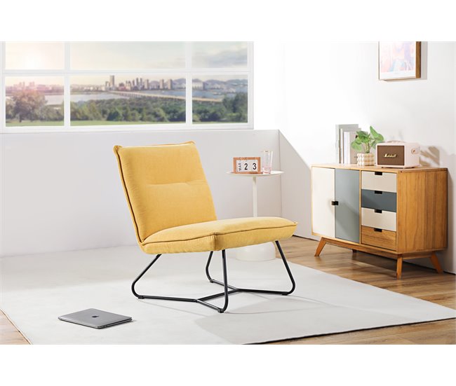 Sillón decorativo LEO Amarillo