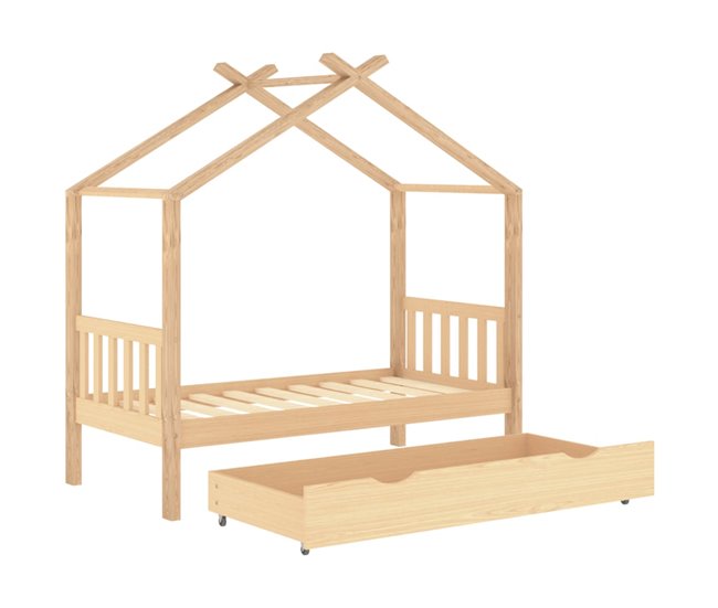 Estructura De Cama Infantil 166x87 Marron