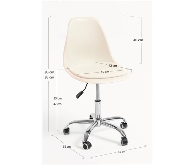 Pack 6 Sillas Dami Office Beige