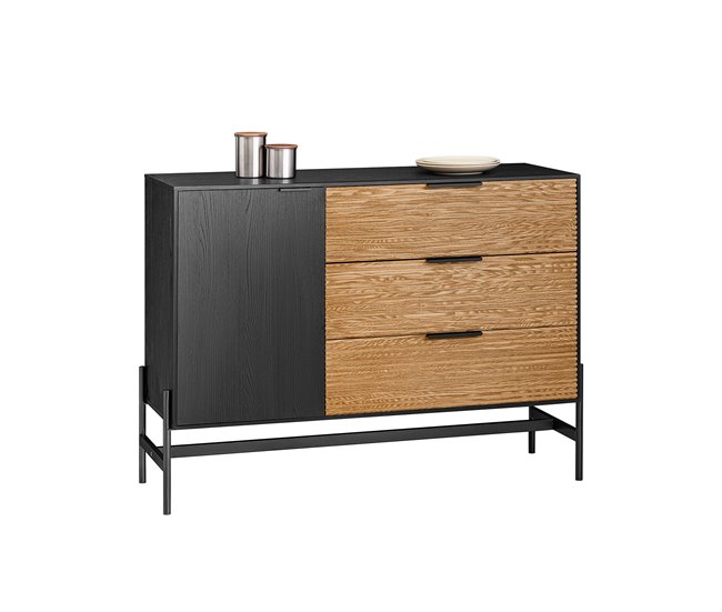 Aparador de Cocina Recibidor Buffet para Entrada SoBuy ES Negro