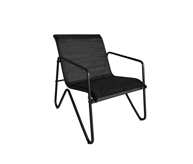 Acomoda Textil – Jardín 2 Sillones + Mesa (3 Piezas) Negro