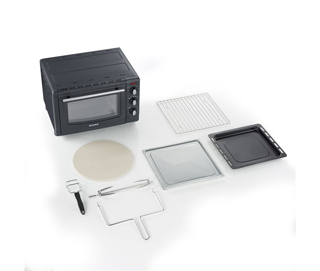 Horno tostador con convección de 20 L SEVERIN TO 2068, 1500 W Negro