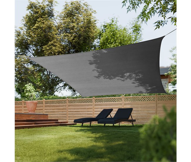 Toldo de polietileno rectangular 540x540 Gris