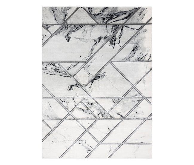 Alfombra EMERALD exclusivo 0085 glamour 240x330 Blanco/ Gris