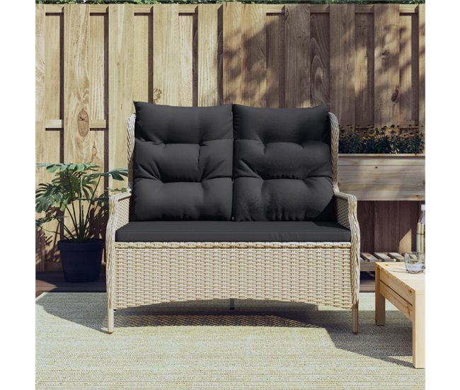 Banco De Jardín De 2 Plazas 112x84 Gris