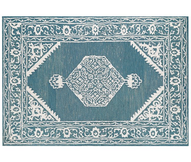 Beliani Alfombra de pelo corto GEVAS 160x230 Azul