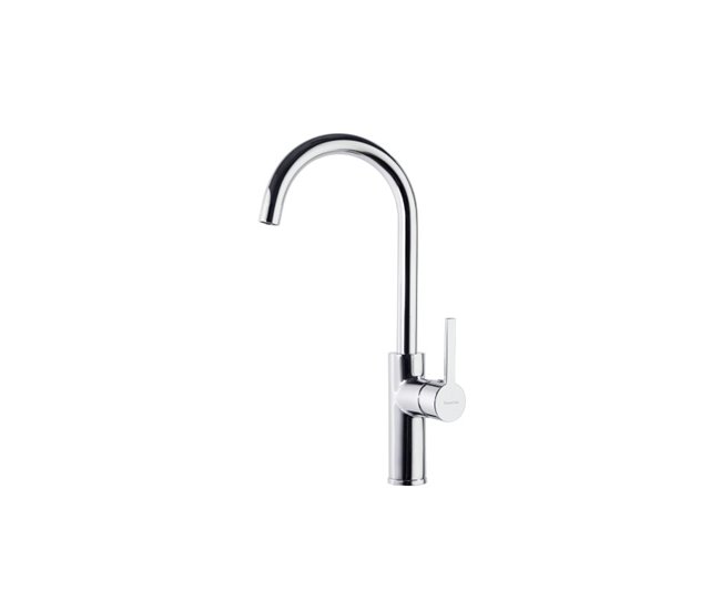 Grifo de Fregadero de Cocina Monomando Caño Cisne Cromo