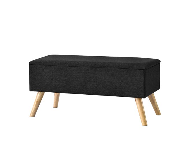 Banco Salford tapizado con almacenaje Salford 79x39 Negro