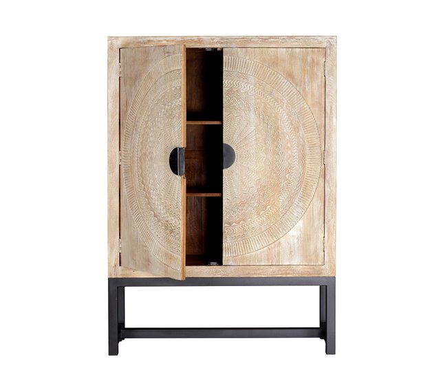 Armario madera mango y patas metal  .Giner y Colomer Blanco