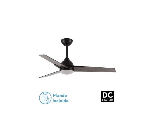 Ventilador De Techo Metal Serie Argestes Negro