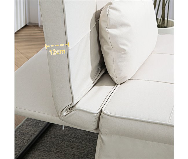 Sofá Cama Lino HOMCOM, hogar - sofás y butacas Crudo