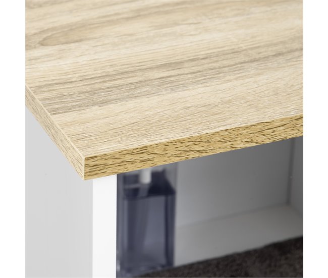 Armario de Baño MDF kleankin, hogar - baño Marron